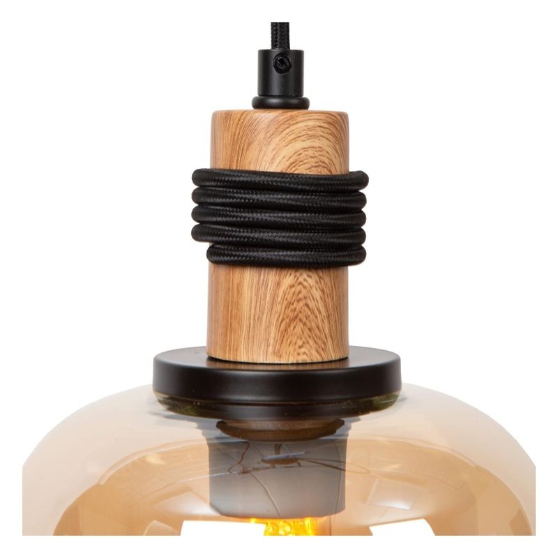 Lucide ILONA - Závesné svietidlo - 3xE27 - Jantárová